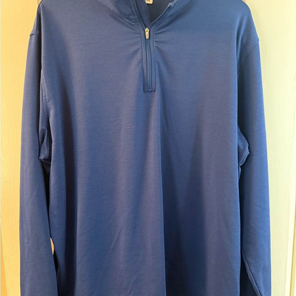 Peter Millar Blue Quarter-Zip Pullover